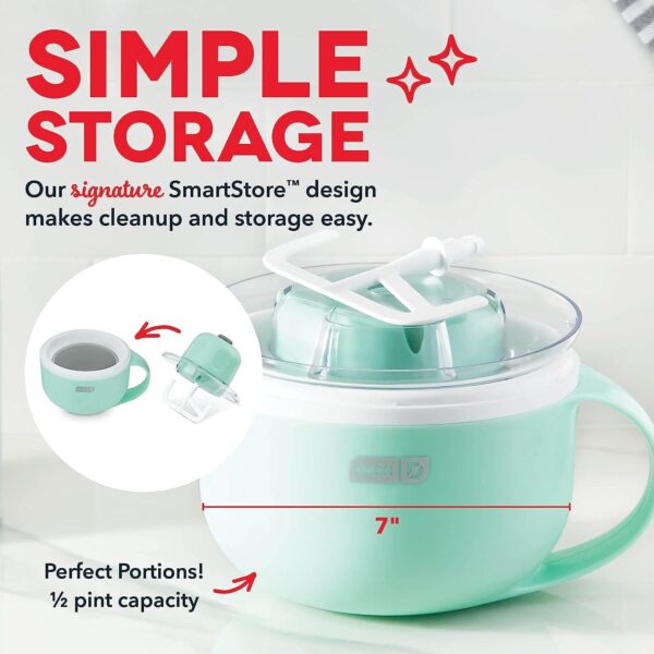 DASH My Mug Ice Cream Maker, for Ice Cream, Gelato, Sorbet, Frozen Yogurt, and Custom Mix-Ins, with (2) Bowls - Image 3