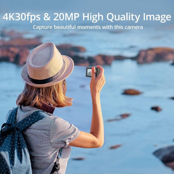 AKASO Brave 7 Action Camera 4K30FPS 20MP with 64GB U3 MicroSDXC - Image 2