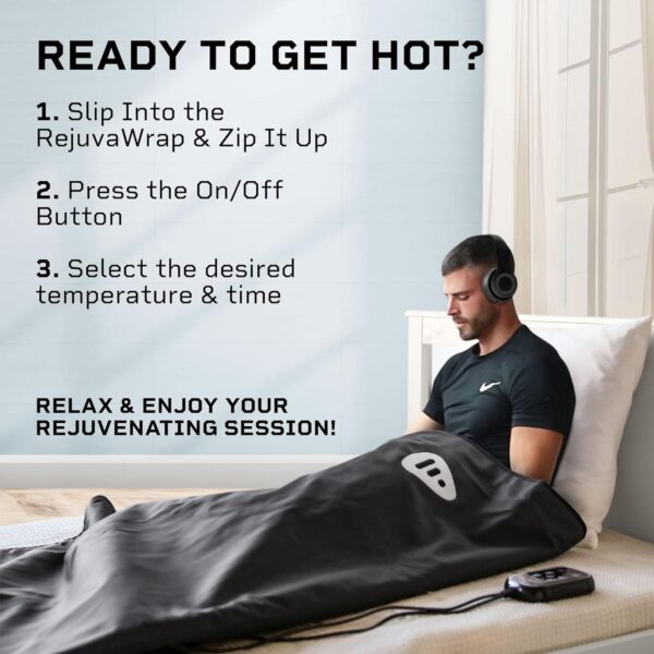 LifePro Far Infrared Sauna Blanket for Relaxation with 77–176 °F Temp Range - Image 4