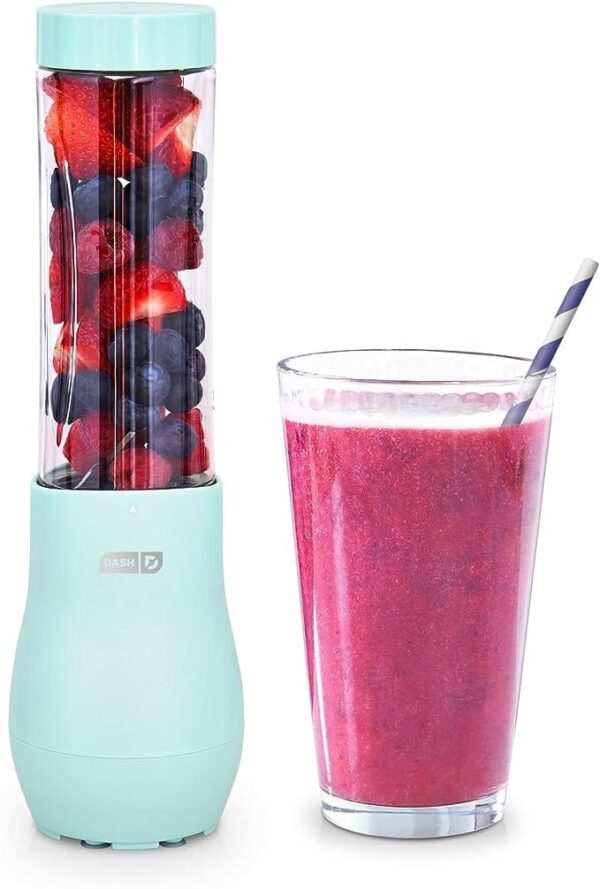 Dash Mighty Mini Blender 10 oz Personal Bottle Blender with Travel Lid