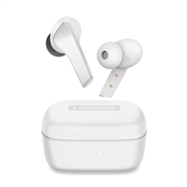 Lenovo Smart Switch True Wireless Earbuds with Wireless Charging Case - 28 Hrs Playtime - 6 Built-in Mics