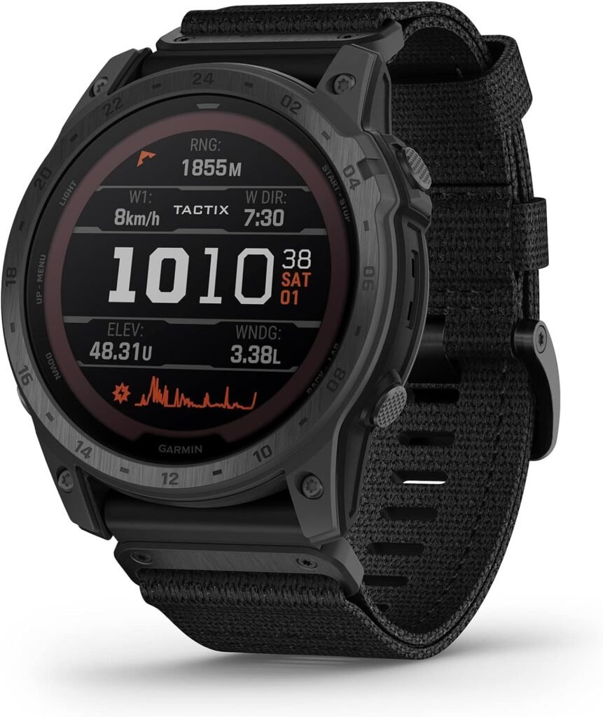 Garmin tactix 7 Watch, Pro Ballistics Edition, Ruggedly Built Tactical GPS Watch with Solar Charging Capabilities