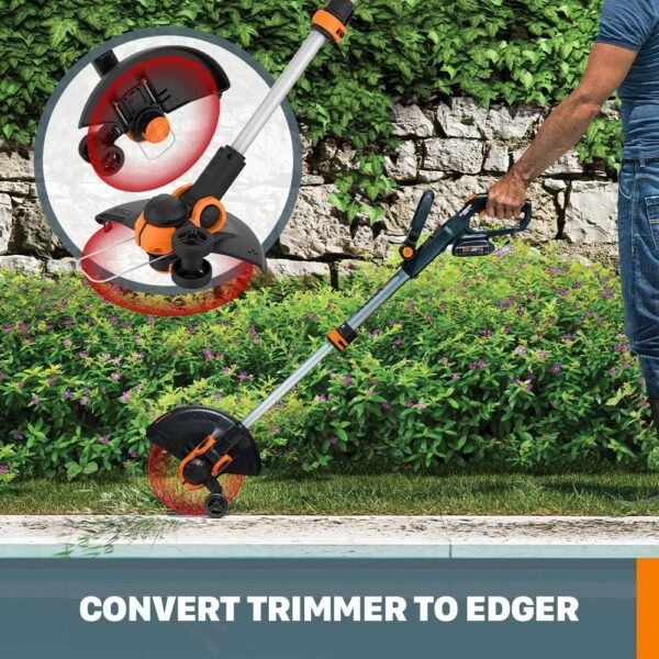 Worx String Trimmer Cordless GT3.0 20V PowerShare 12" TRIMMER & EDGER - Image 2
