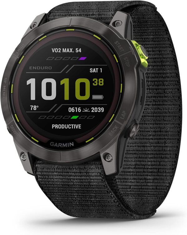 Garmin Enduro 2 Watch, Solar Charging