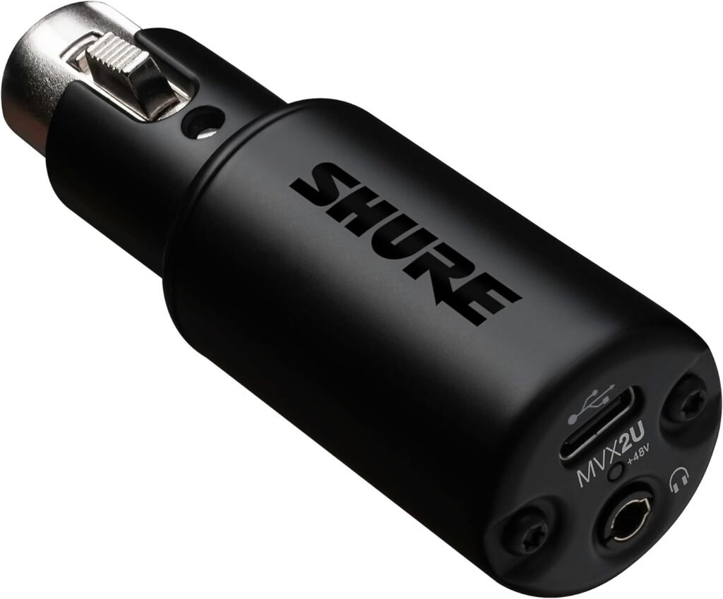 Shure MVX2U XLR-to-USB Digital Interface with Headphone Jack