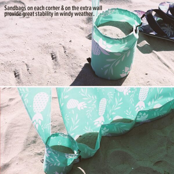 Qipi Beach Cabana Easy to Set Up Canopy, Waterproof, Portable 6' x 6' Beach Shelter - Image 3