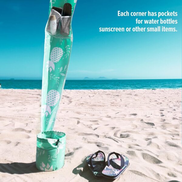 Qipi Beach Cabana Easy to Set Up Canopy, Waterproof, Portable 6' x 6' Beach Shelter - Image 2