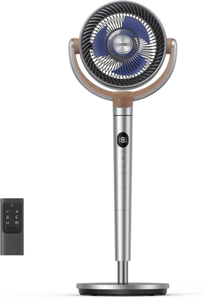 Dreo Standing Fan, 120°+120°Omni-directional Oscillating Pedestal Fan