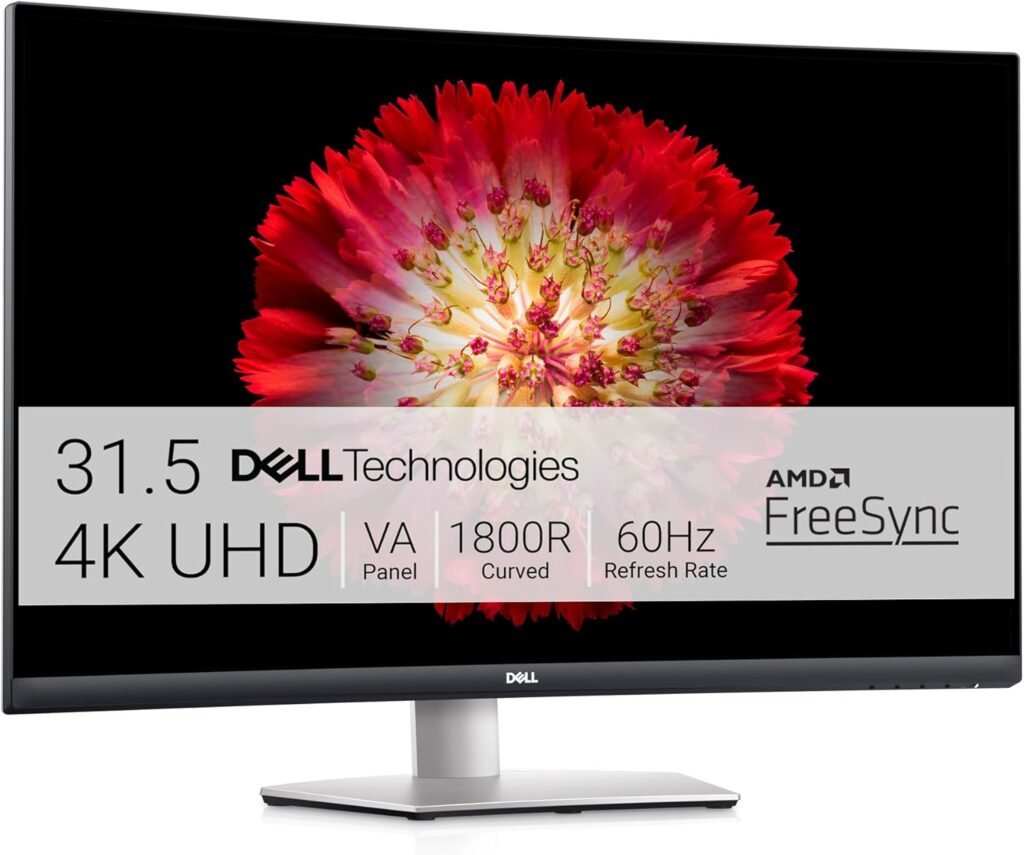 Dell S3221QS 32 Inch Curved 4K UHD, VA Ultra-Thin Bezel Monitor