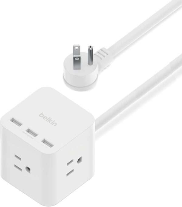 Belkin 6-Outlet Power Cube w/ 3 AC Outlets, 3 USB-A Ports, & 5ft Ext Cord