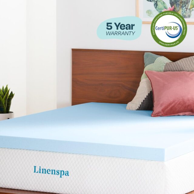 LINENSPA Memory Foam Mattress Topper