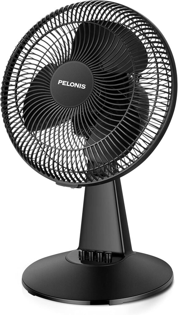 PELONIS Table Fan 12-Inch, 120° Oscillating