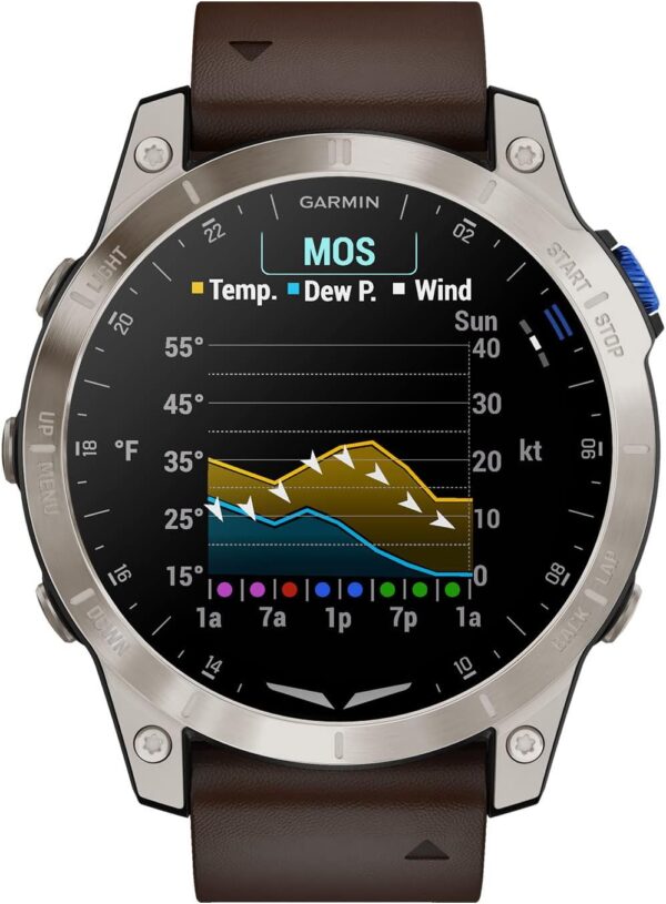 Garmin D2 Mach 1, Touchscreen Aviator Smartwatch with GPS Moving Map - Image 2