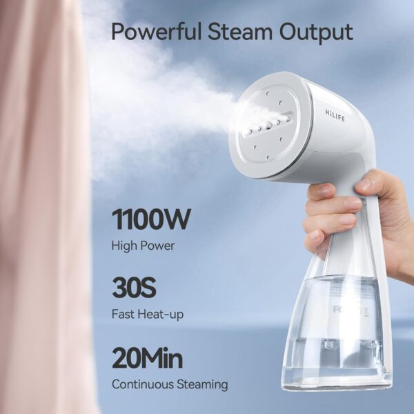 HiLIFE Steamer for Clothes, 1100W Clothes Steamer - Image 2