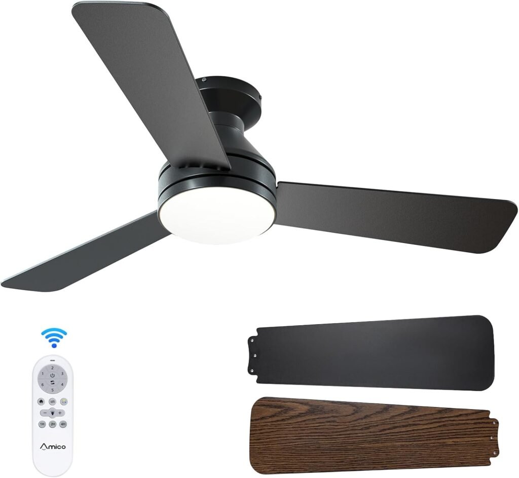 Amico Ceiling Fans with Light and Remote Control