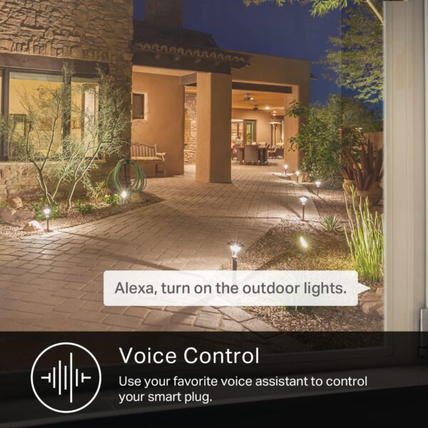 Kasa Outdoor Smart Plug, Smart Home Wi-Fi Outlet with 2 Sockets - Image 3