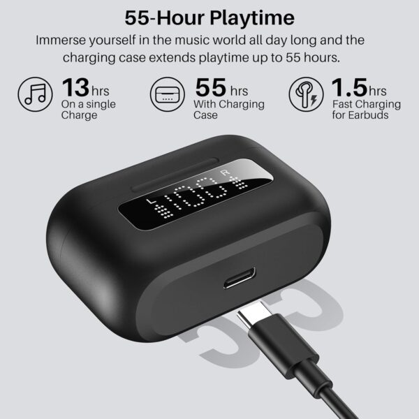 TOZO NC3 Upgraded Hybrid Active Noise Cancelling Wireless Earbuds - Image 3