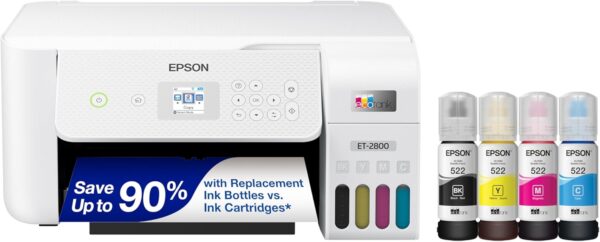 Epson EcoTank ET-2800 Wireless Color Printer with Scan and Copy