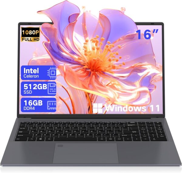 DERE 2024 Laptop 16”,16GB LPDDR4 512GB SSD