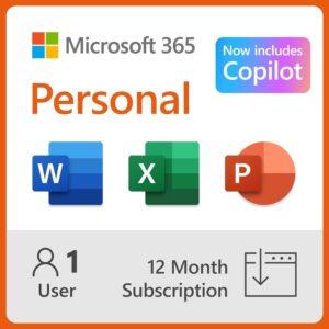 Microsoft 365 Personal | 12-Month Subscription, 1 person | Word, Excel, PowerPoint | 1TB OneDrive cloud storage | PC/Mac 