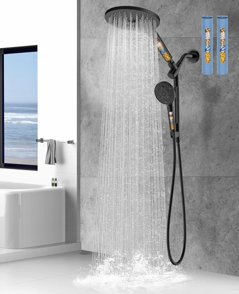 Dual Filtered Rain Shower Head Combo