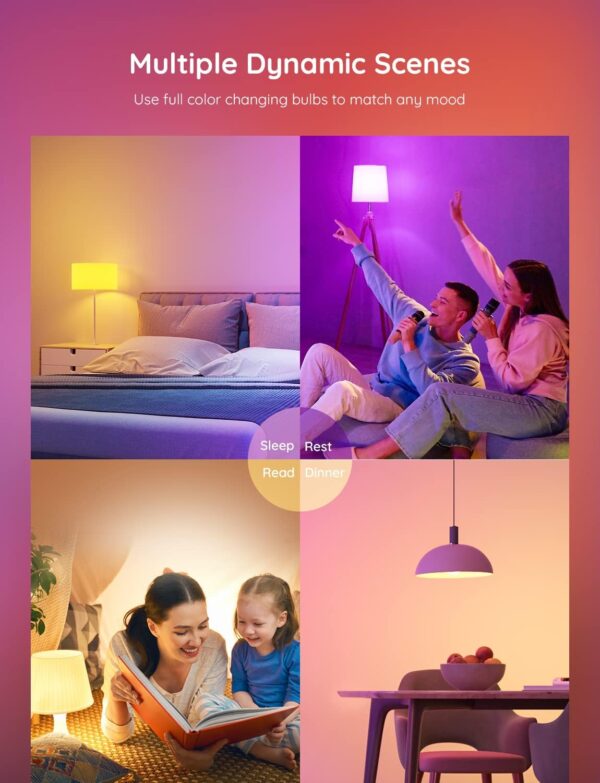 Govee Smart Light Bulbs, 4 Pack - Image 2