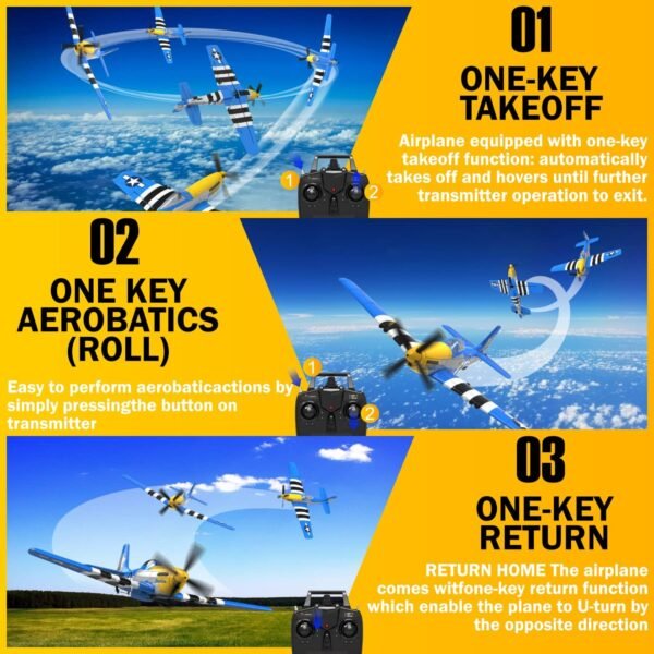 LEAMBE P51 Mustang RC Airplane for Beginners - Image 3
