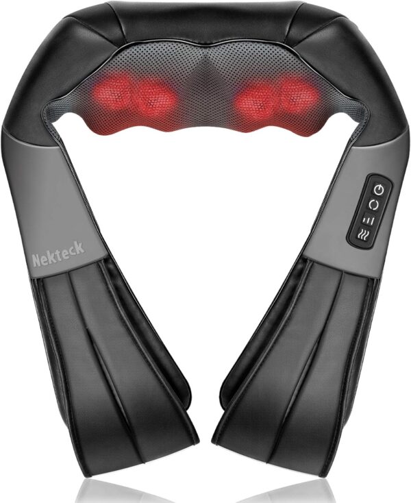 Nekteck Shiatsu Neck and Back Massager with Soothing Heat