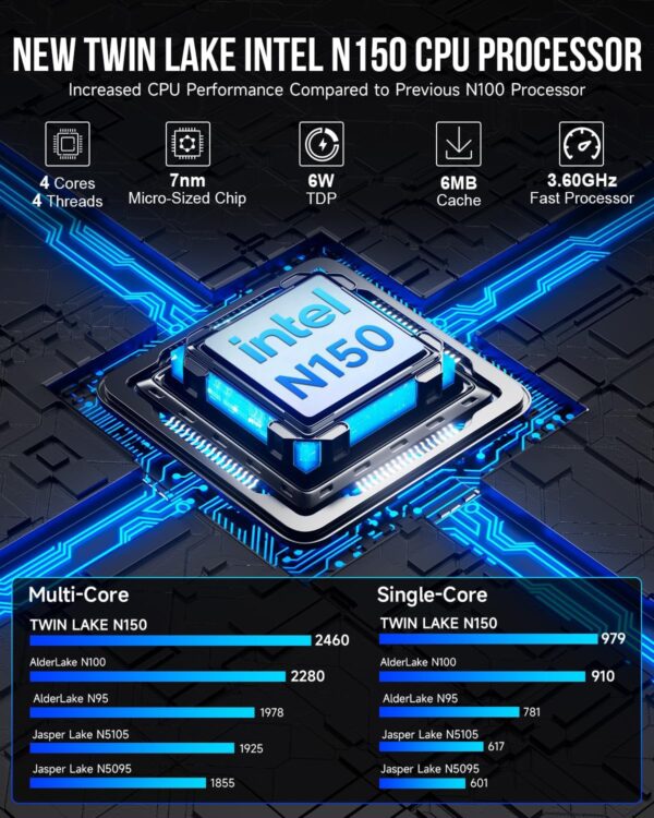 GMKtec G3 Plus Mini PC N150, Intel Twin Lake N150 - Image 2