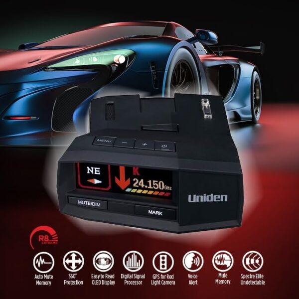 UNIDEN R8 Extreme Long-Range Radar/Laser Detector - Image 3