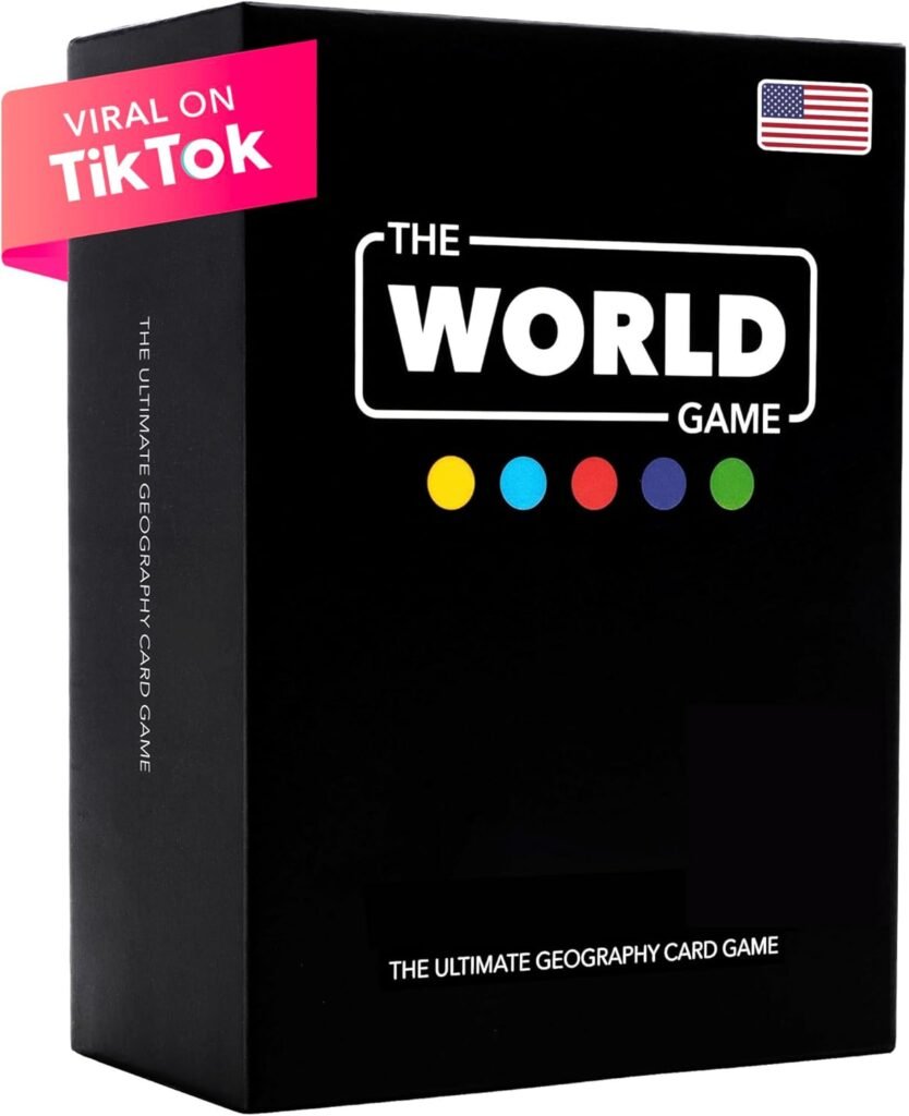 The World Game – Geography Card Game 8-12 with Map
