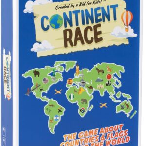 Continent Race Geography Educational Board Game for Kids
