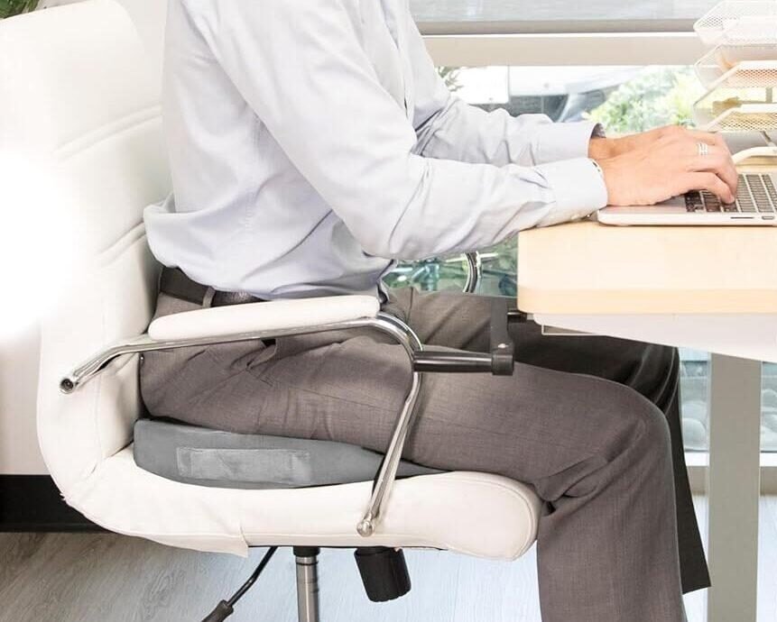 ComfiLife Gel Enhanced Seat Cushion – Office Chair Cushion – Non-Slip Gel & Memory Foam Coccyx Cushion for Tailbone Pain - Desk Chair Car Seat Cushions
