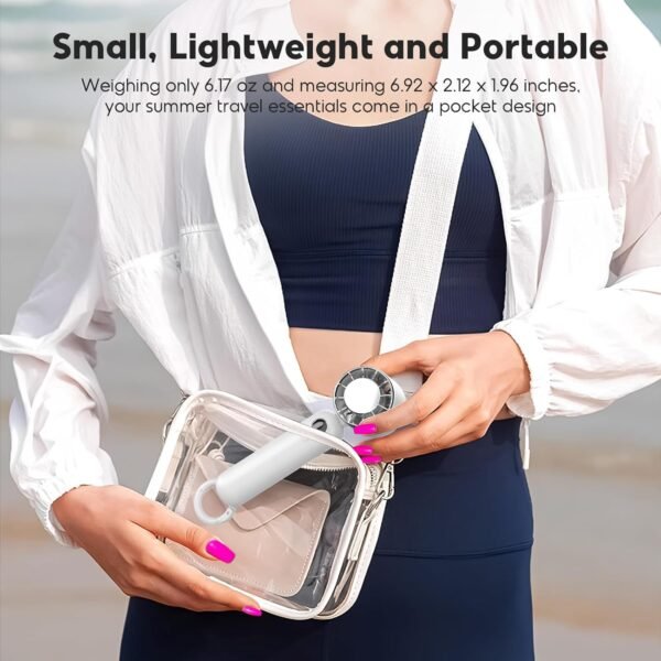 Portable Handheld Fan, 3 Speed USB Rechargeable - Image 3