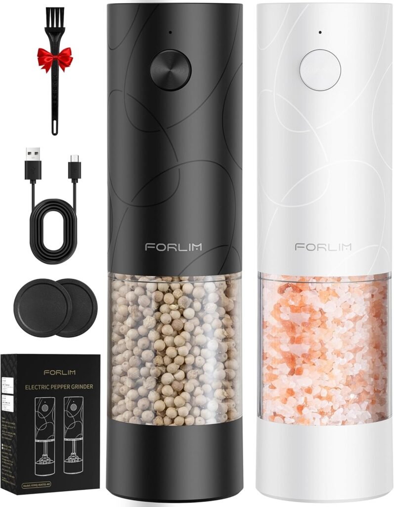 FORLIM Electric Salt and Pepper Grinder Set