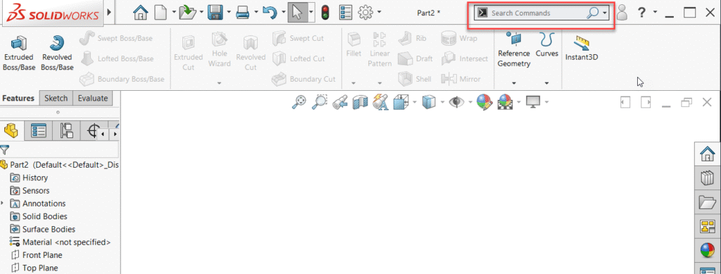 How to Minimize Search Window in SOLIDWORKS