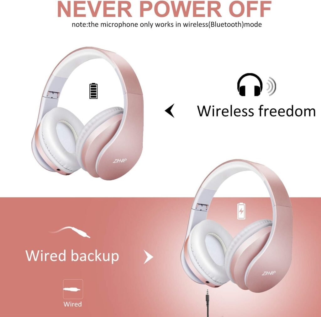 ZIHNIC Bluetooth Headphones