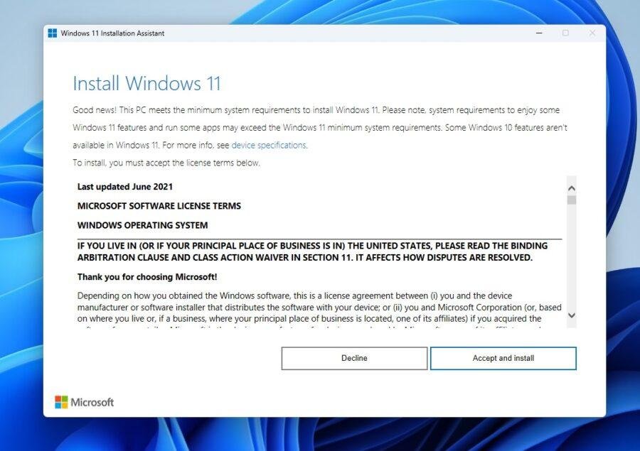 Windows 11 Media Creation Tool 23H2 note