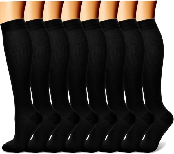 CHARMKING Compression Socks for Women & Men (8 Pairs)