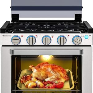 Propane Oven Stove Combo 28,100 BTU/Hr, Stainless Steel