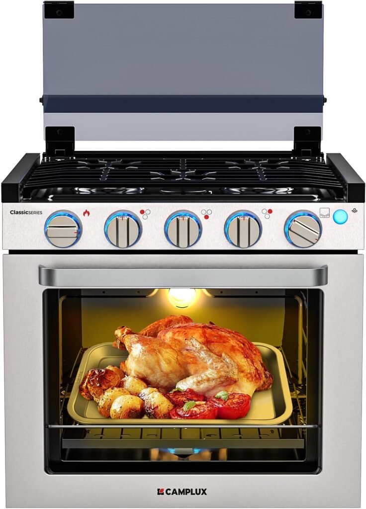 Propane Oven Stove Combo 28,100 BTU/Hr, Stainless Steel