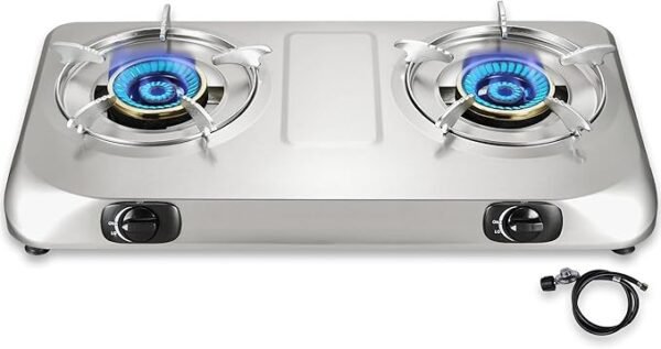 Propane Stove 2 Burner Gas Stove Top, 27200 BTU