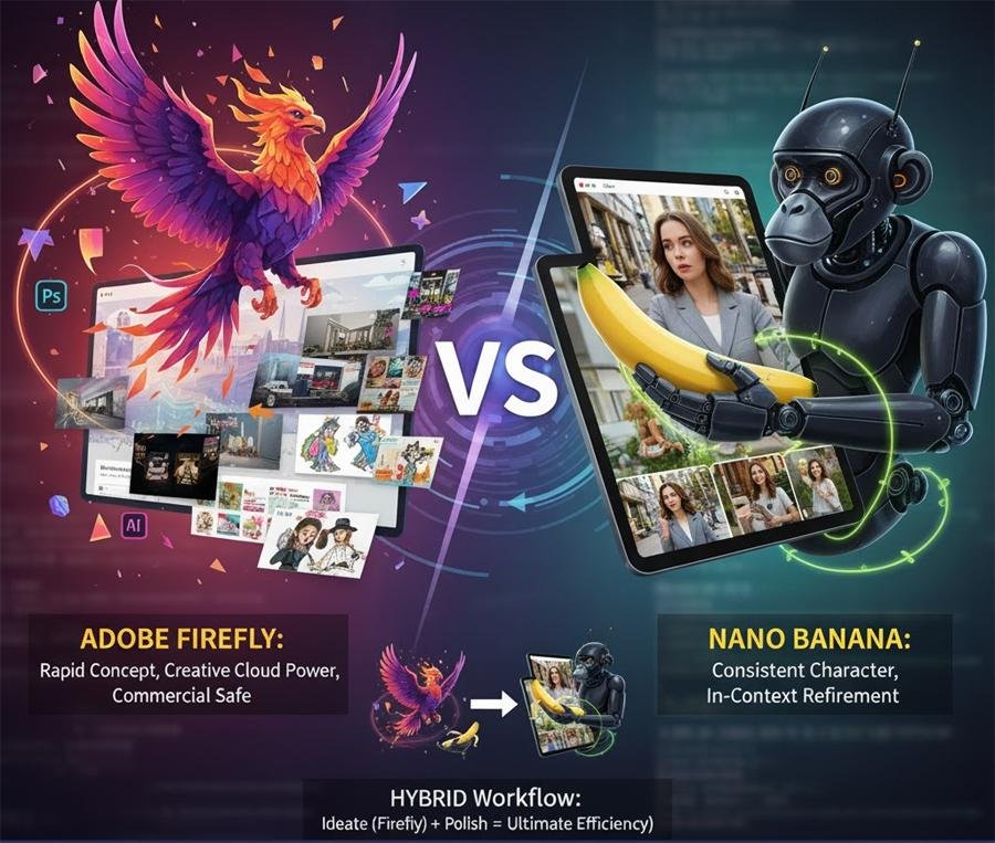 Adobe Firefly vs Nano Banana