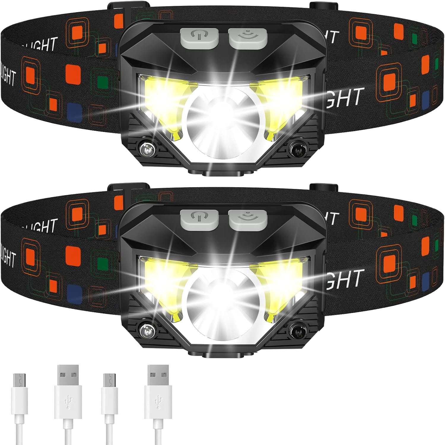 LHKNL Headlamp Flashlight 2-Pack 1 LHKNL Headlamp Flashlight 2-Pack