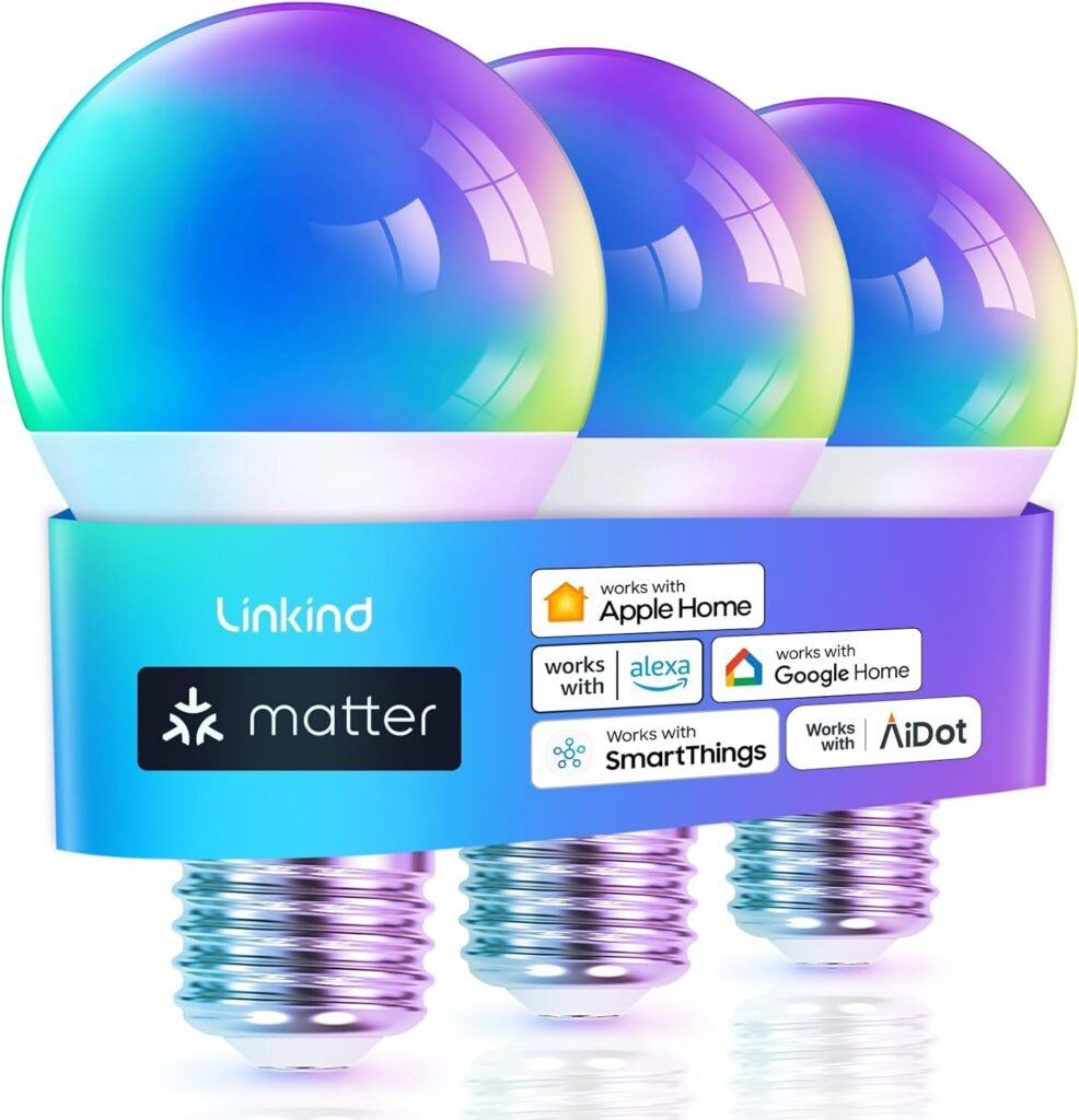 Linkind Matter Smart Light Bulbs Work with Apple