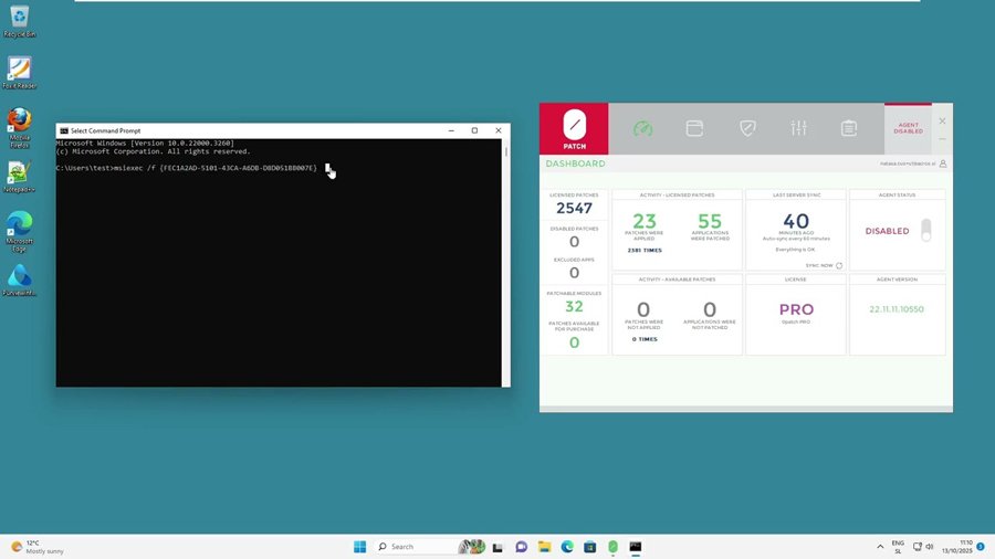 Windows 10 desktop with 0patch website open - How to Secure Windows 10 Forever with 0patch