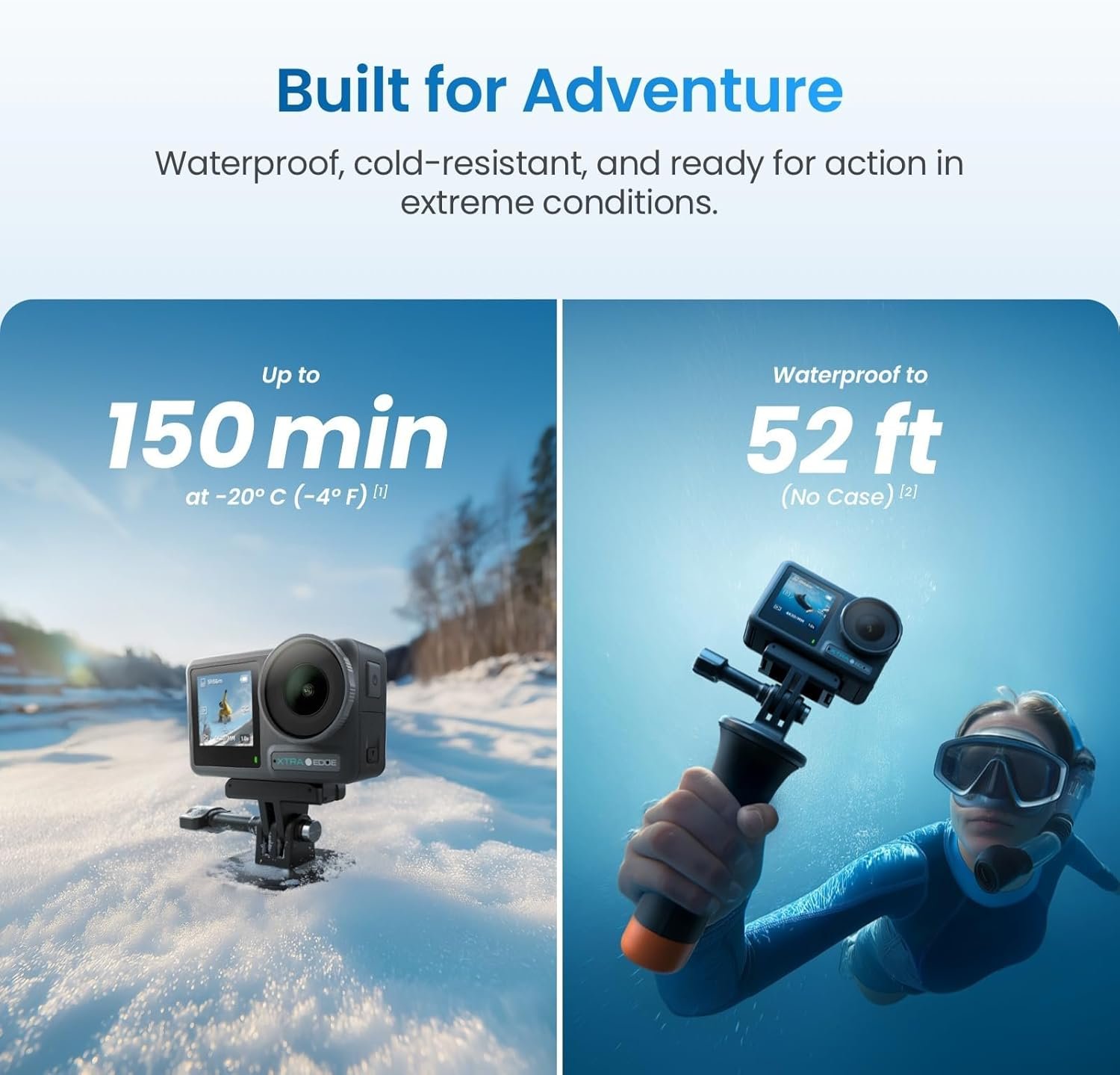 Xtra Edge Action Camera, 1/1.3" Sensor & 4K Cinematic Video 3 Xtra Edge Action Camera, 1/1.3" Sensor & 4K Cinematic Video - Image 3