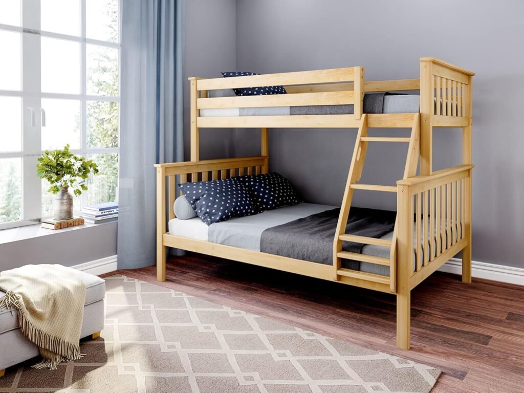 Max & Lily Bunk Bed Twin Over Full Size with Ladder