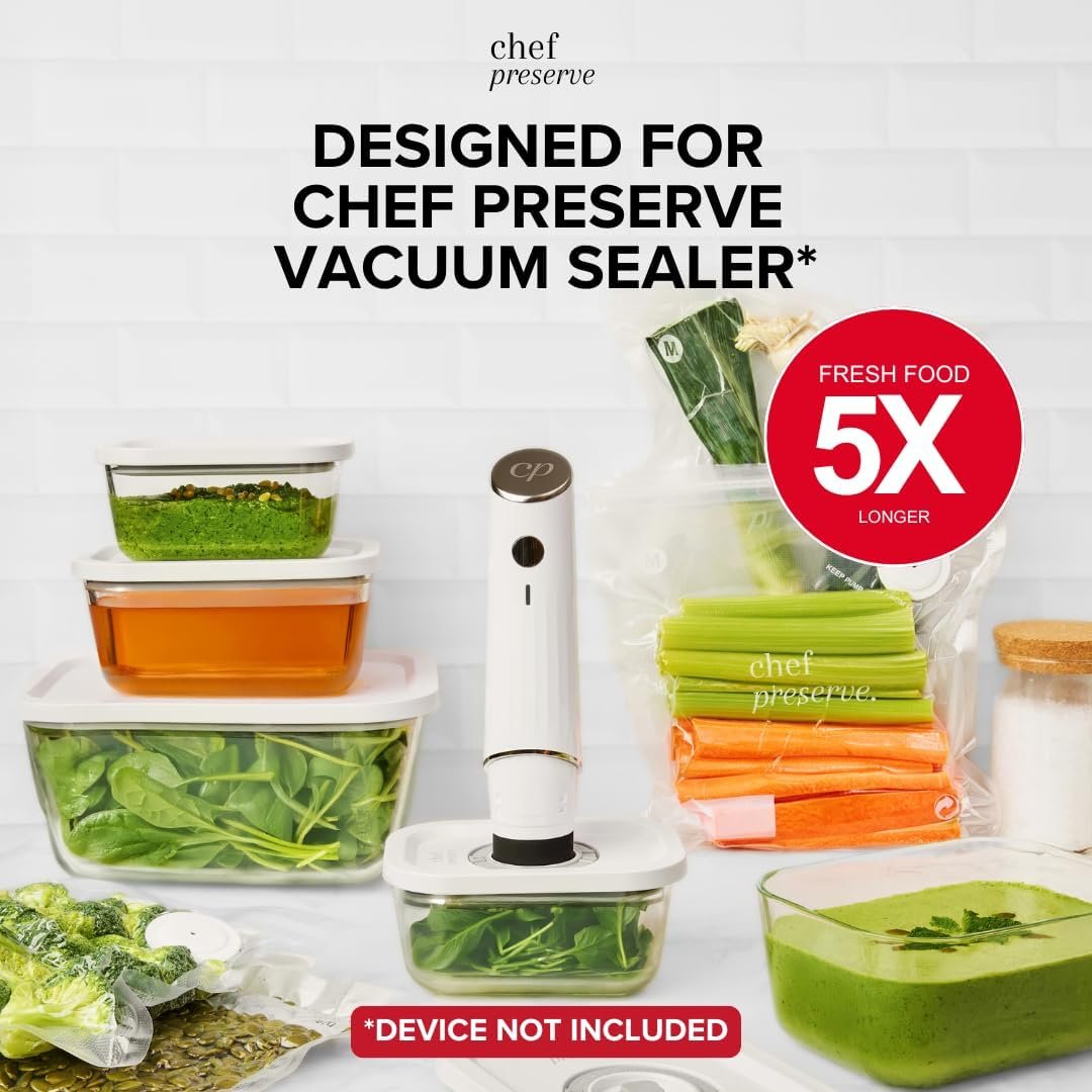Chef Preserve Medium Glass Vacuum Seal Container 3 Chef Preserve Vacuum Seal Container