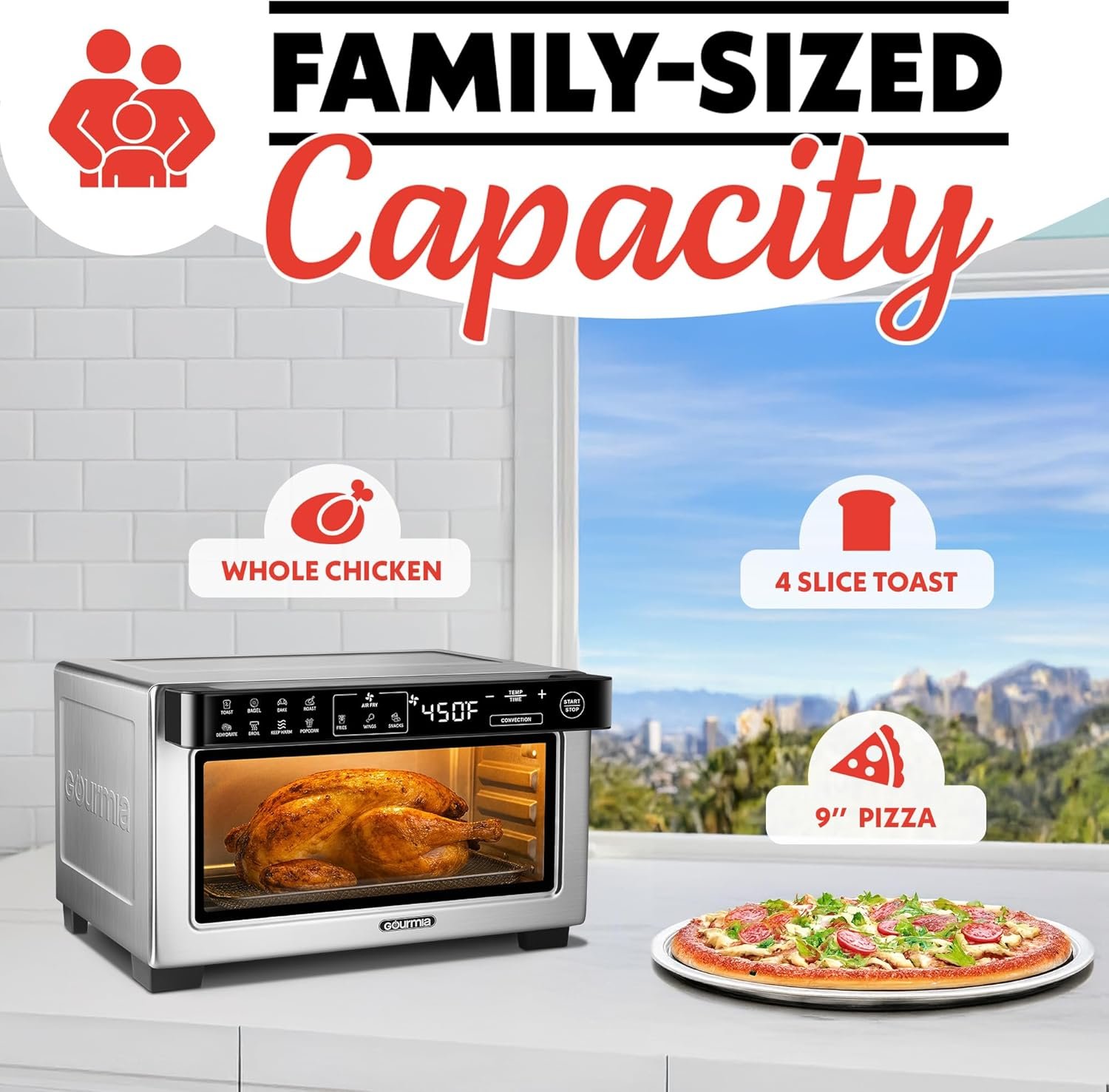 Gourmia Toaster Oven Digital Air Fryer 2 Gourmia Toaster Oven Digital Air Fryer - Image 2